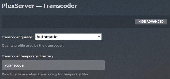 Plex transcoder грузит процессор